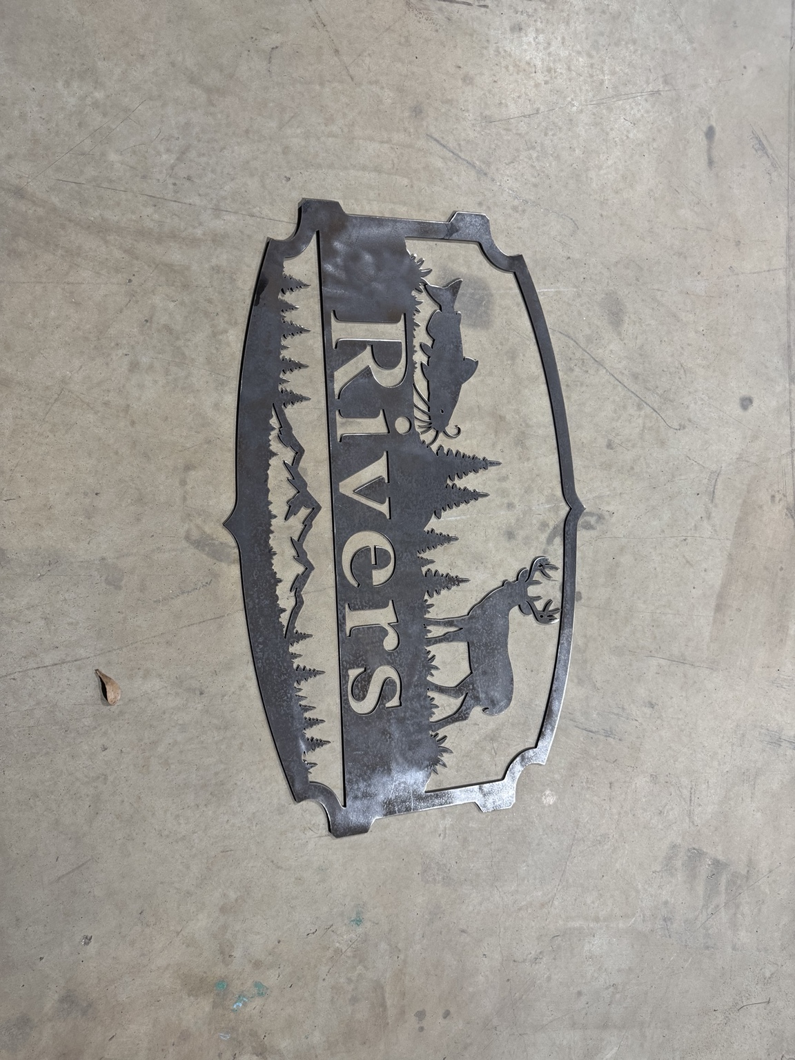 Trails wildlife metal sign