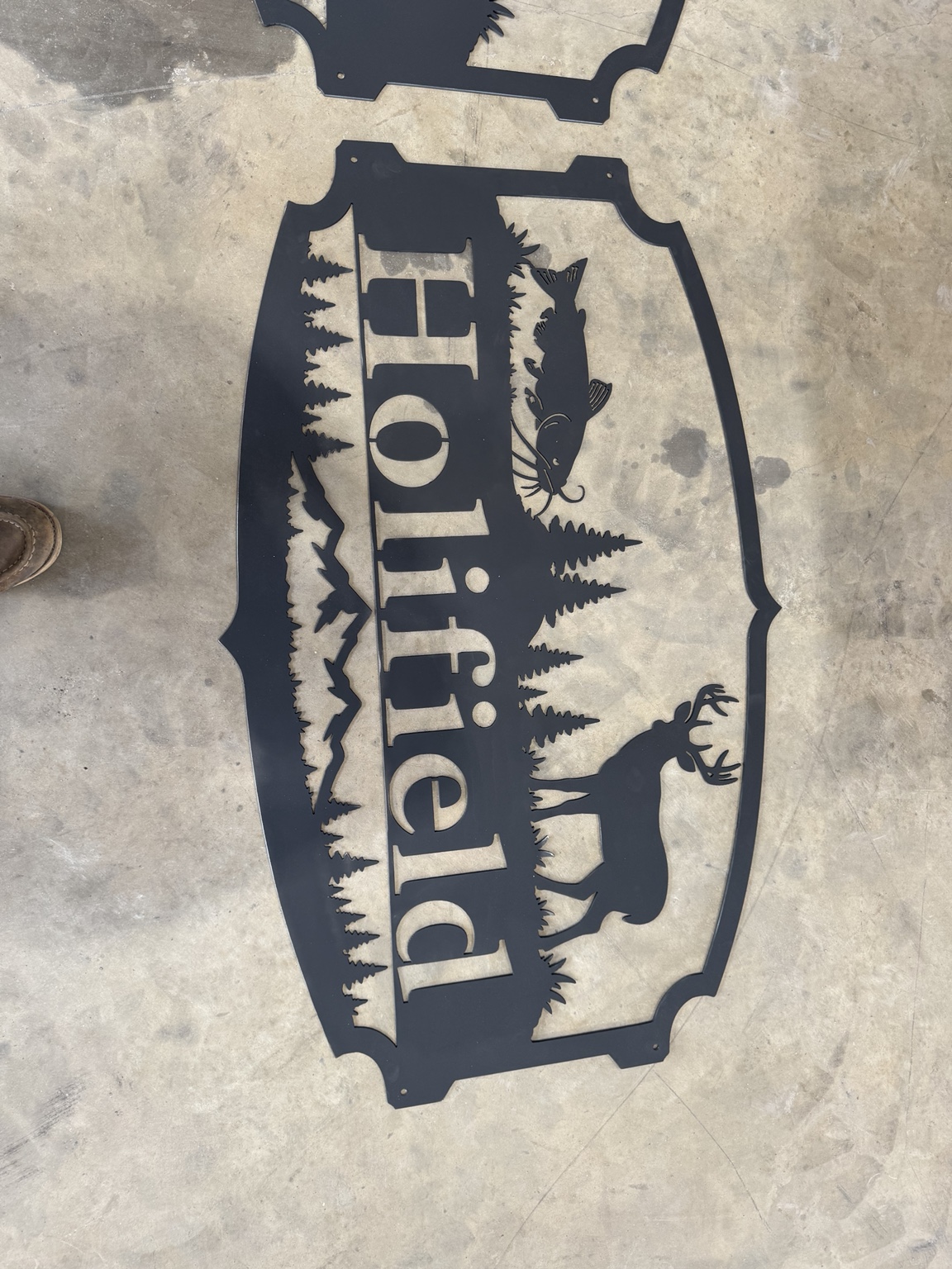 Holifield custom metal sign